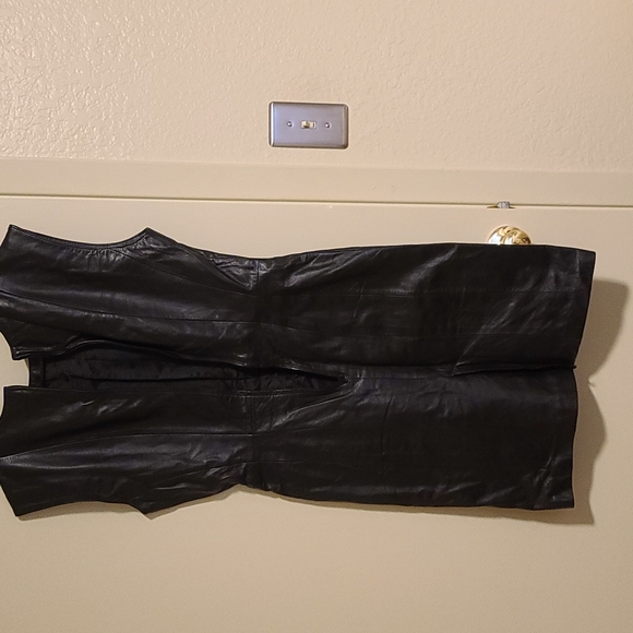 Vintage leather dress Ambria - Picture 2 of 7